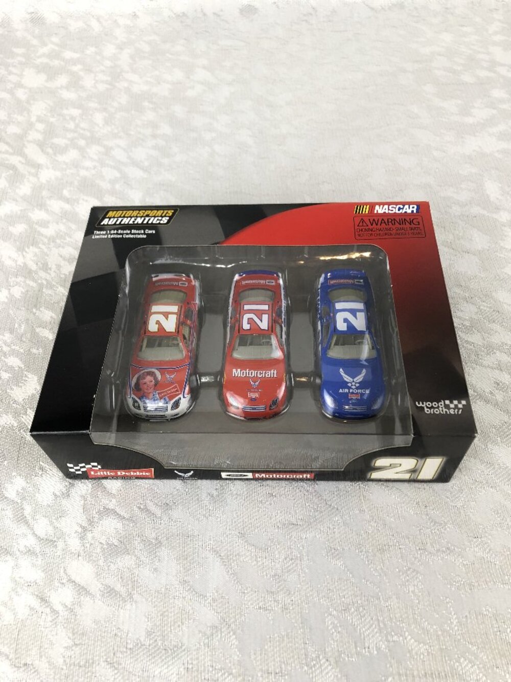 Wood Brothers NASCAR 2006 3-Car Set 1:64 Ford Motorcraft #21 NIB Limited Edition